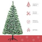 Árvore de Natal Artificial 150cm com 416 Ramos e Suporte de Metal Decoração Interior Sala de Estar Festas Ø75x150cm Verde