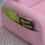 Poltrona Infantil Poltrona 2 em 1 para Crianças Dobrável em 2 Posições com Apoio de Braços e Assento Acolchoado 47x45x38cm Rosa