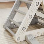 Triângulo de Escalada para Crianças de 18 - 48 Meses com Escorrega e Rampa 130x80x69 cm Cinza e Branco