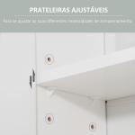 Armário Casa de Banho com Espelho Móvel Suspenso de Casa de Banho com 2 Portas e 2 Prateleiras Interiores Ajustáveis 54x15,2x55,3cm Branco