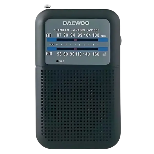 Rádio Portátil AM/FM c/ Alto Falante DW1008 (Preto) - DAEWOO