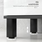 Móvel de Lavatório com 2 Portas e Prateleira Ajustável para Lavatório com ou sem Pedestal 60x34x70 cm Branco Brilhante