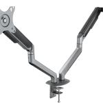 Suporte de Mesa Duplo c/ Mola p/ Ecrã 17 a 32 9Kg (Cinzento/Preto) - TOOQ