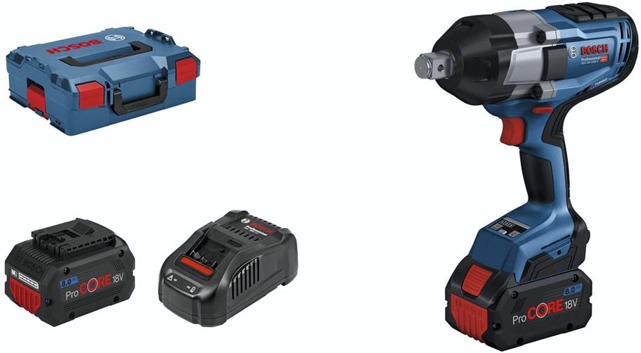 Berbequim 3/4 1050Nm GDS 18V - 1050 H c/ 2 Baterias + Carregador + Mala L - BOXX 136 - BOSCH