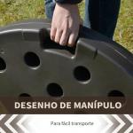 Base para Chapéu de Sol em 4 Partes Recarregável com Areia ou Água Desmontável para Jardim Pátio Ar Livre 100x100x10,5cm Marrom