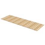 Estrado de Ripas de Madeira Enrolável 120x38 cm Resistente às Intempéries Decoração de Jardim para Praia Festa Natural