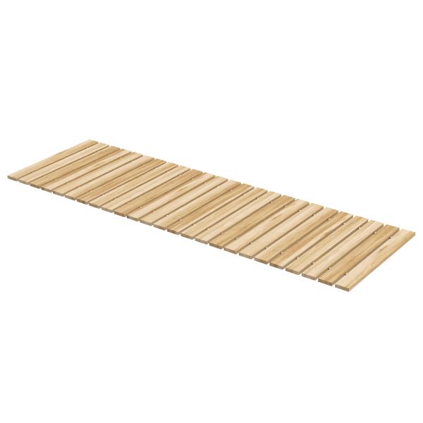 Estrado de Ripas de Madeira Enrolável 120x38 cm Resistente às Intempéries Decoração de Jardim para Praia Festa Natural