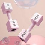 Halteres Ajustáveis 5 kg Conjunto de Halteres com Pega Antiderrapante Conjunto de Halteres para Treino Rosa