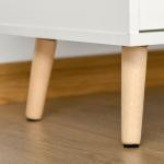 Aparador de Cozinha Armário de Armazenamento com 12 suportes para Garrafas e 3 Estantes Portas de vidro 100x33x80cm Branco