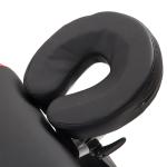 Marquesa de Massagem Dobrável e Portátil com Altura Ajustável e Apoio para a Cabeça 210x81x62 - 85 cm Vermelho e Preto