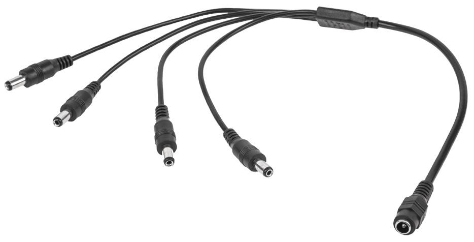 Cabo Adaptador 1 Femea - 4 Machos Alimentação DC (40cm)