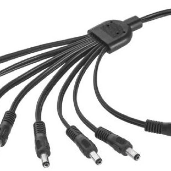Cabo Adaptador 1 Femea - 8 Machos Alimentação DC (30cm)