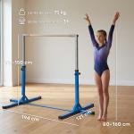 Barra de Ginástica para Crianças com Altura Ajustável 92 - 150 cm Barra Horizontal de Ginástica 194x121x150 cm Azul