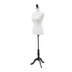 Manequim Feminino de Costura Manequim de Exibição com Altura Ajustável 130 - 168cm Branco