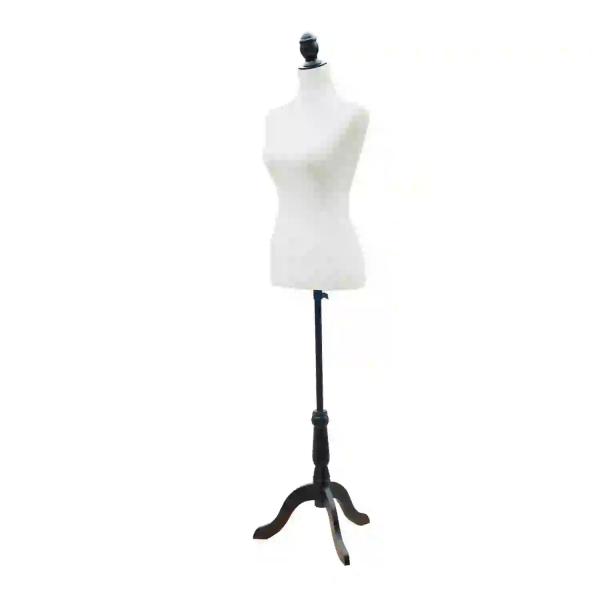 Manequim Feminino de Costura Manequim de Exibição com Altura Ajustável 130 - 168cm Branco