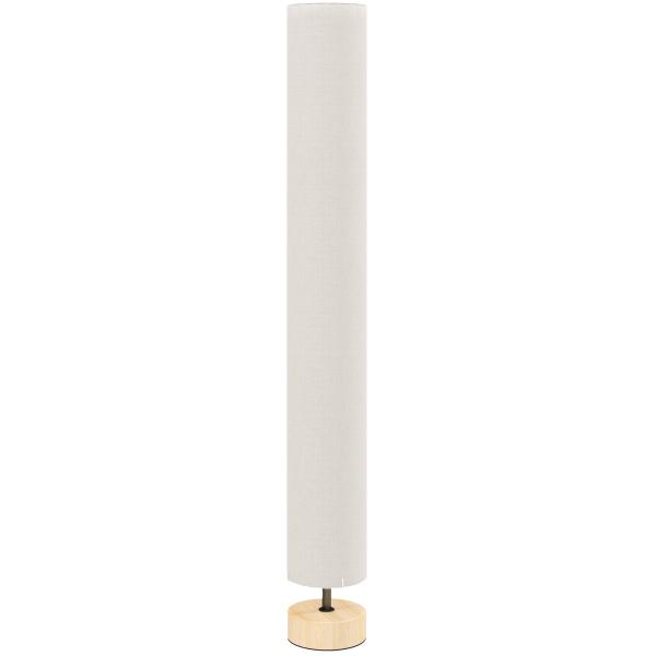 Candeeiro de Pé para Sala com Casquilho E27 Máx. 40 W, Abajur em Linho e Estrutura Metálica, 15x15x120 cm, Bege
