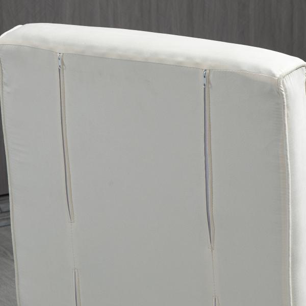 Sofá Cama Individual Sofá Cama Individual Sofá Reclinável com Almofada para Sala Quarto Carga 100 kg 65x69x80 cm Creme