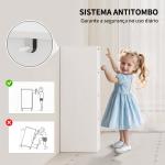 Armário Estreito de Casa de Banho com 4 Gavetas e Puxadores Embutidos para Espaços Reduzidos 29x29x83 cm Branco