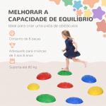 Conjunto de 8 Pedras de Equilíbrio Empilháveis com Base Antiderrapante para Equilíbrio e Promover a Coordenação Multicor