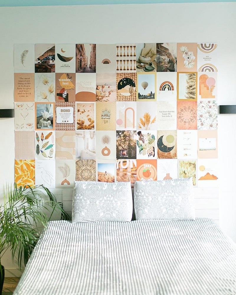 Decoração de 50 Fotos Boho p/ Parede - FLAMINGUEO