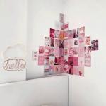 Decoração de 50 Fotos Pink Ocean Lite p/ Parede - FLAMINGUEO