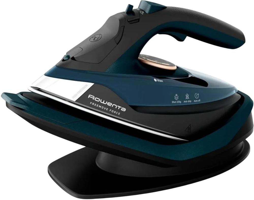 Ferro de Engomar a Vapor DE6725D1 2800W (Preto/Azul) - ROWENTA