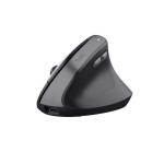 Rato Ergonomico Trust Bayo Tecnologia Silent Click - 6 Botões - Bateria recarregavel por USB - C - Preto