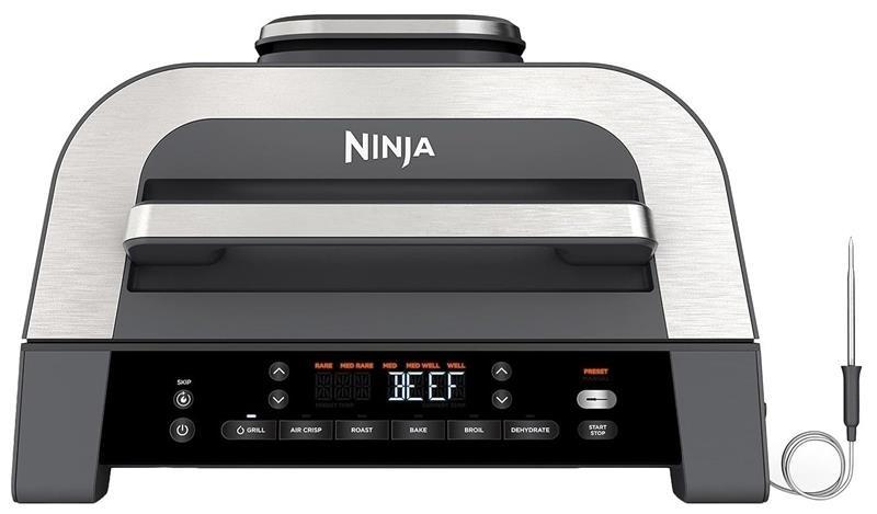 Fritadeira Air Fryer Foodi Smart XL 6 - EM - 1 DG551EU 3.8L 1760W c/ Grill (Preto/Prateado) - NINJA