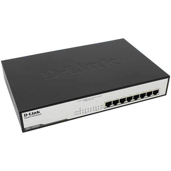 Switch de Rede Não - Gerido 1U L2 Gigabit Ethernet 1000 Mbit/s PoE Preto (8 portas) - D - LINK