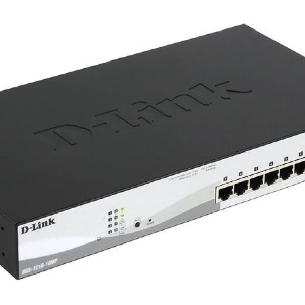 Switch de Rede Gerido L2/L3 Gigabit Ethernet 1000 Mbit/s Preto PoE (8 portas) - D - LINK