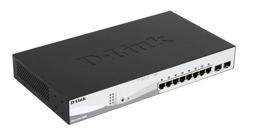 Switch de Rede Gerido L2/L3 Gigabit Ethernet 1000 Mbit/s Preto PoE (8 portas) - D - LINK