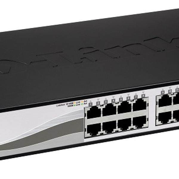 Switch de Rede Gerido L2 Preto (20 Portas) - D - LINK