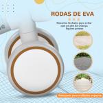 Bicicleta sem Pedais para Crianças de 12 - 36 Meses Bicicleta de Equilíbrio com Assento Ajustável 56x27x39 cm Marrom
