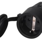 Ficha Alimentação Fêmea Impermeável t/ Schuk com Tampa 16A 250V - GSC