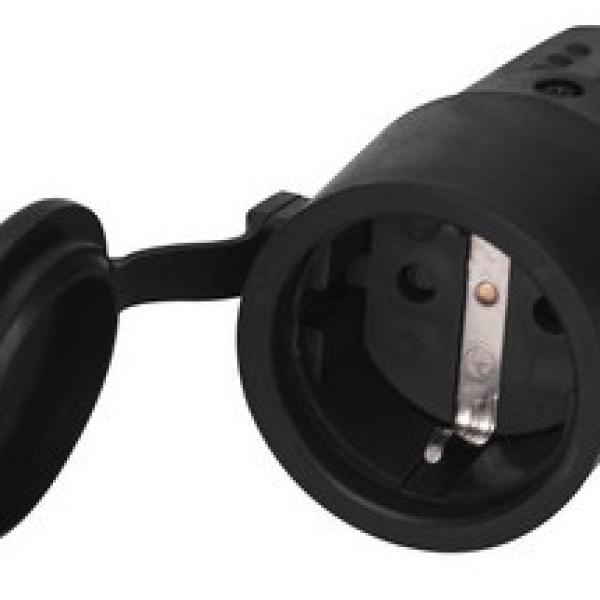Ficha Alimentação Fêmea Impermeável t/ Schuk com Tampa 16A 250V - GSC