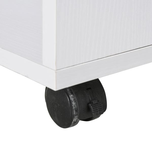 Armário de Escritório para Impressora Multifuncional com Prateleiras e Amplo Espaço de Armazenamento 60x50x65,5 cm Branco