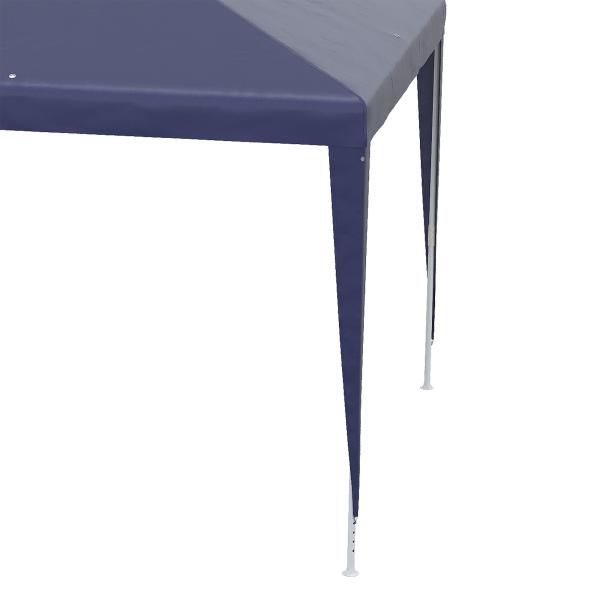 Tenda de Jardim Tenda de Exterior com Tubos de Aço e Cobertura de PE para Eventos Campismo Festas 293x293x252 cm Azul