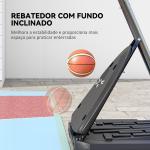 Cesta de Basquetebol Ajustável 236 - 293 cm com Rodas Painel de PC Base Recarregável para Exterior Preto