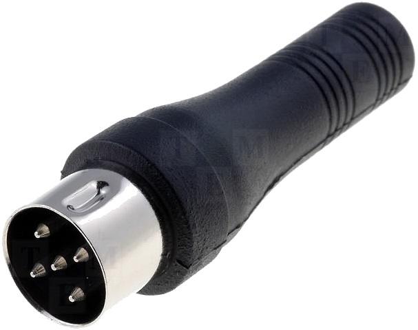Ficha Adaptadora DIN Macho 5P - Jack 6,3mm Femea