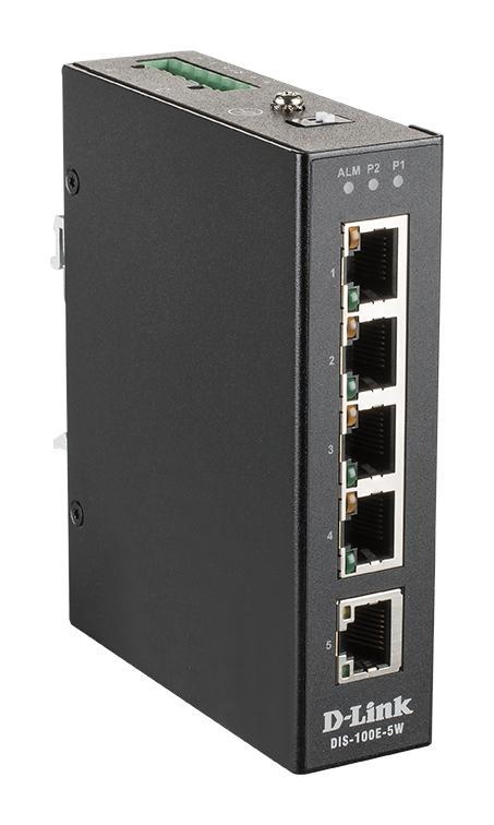 Switch de Rede Não - Gerido L2 Gigabit Ethernet 100Mbit/s Preto - D - LINK