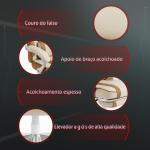 Cadeira Gamer Reclinável com Altura Ajustável Apoio para Pés Retrátil Suporte Lombar e Almofada de Cabeça Removível Creme