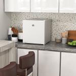 Mini Congelador Vertical 35 L Silencioso com Porta Reversível Temperatura Ajustável e Prateleira Amovível 47x44,2x48,8 cm Branco
