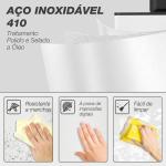 Caixote do Lixo de Cozinha 20 L em Aço Inoxidável com Tampa de Fecho Suave, Pedal e Balde Amovível, Branco