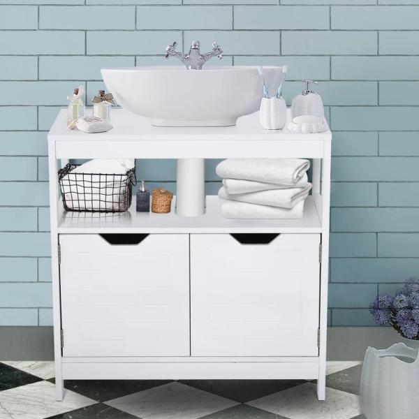 Armário Sob Lavatório com Prateleira Anti - Inclinação 60x30x60 cm Branco