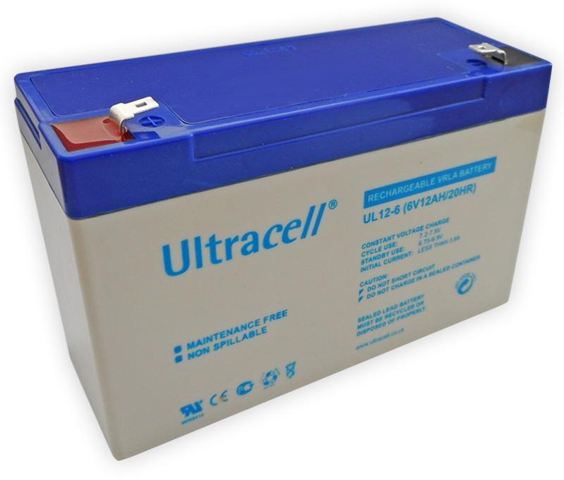 Bateria Chumbo 6V 12Ah (150 x 50 x 95 mm) - Ultracell