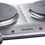 Placa Elétrica Discos Duplos 18 / 15cm 2500W (Inox) - SEVERIN