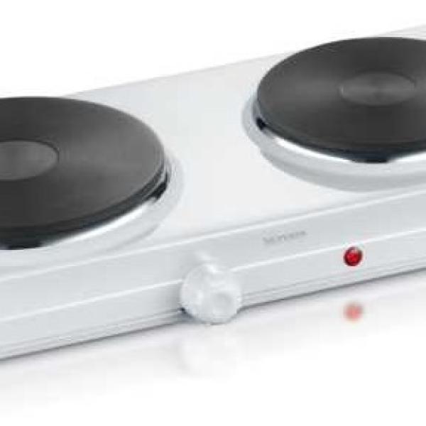 Placa Elétrica Discos Duplos 18 / 15cm 2500W (Branco) - SEVERIN