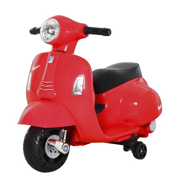 Mota elétrica para crianças com licença acima de 18 meses com faróis buzina e 4 rodas licenciadas 66,5x38x52 cm Vermelho