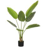 Planta Artificial Decorativa 109 cm Bananeira Artificial com Vaso e Folhas para Interior Casa Sala de Estar Escritório Verde