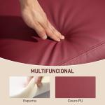 Poltrona de Massagem Reclinável com 2 Zonas de Massagem 8 Programas e 5 Níveis de Intensidade 68x88x98 cm Borgonha